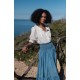Sullivan Women's Skirt Chambray with Swedish Blue Hand Smocking
